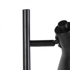 QAZQA Lampadaires Lampadaire En Acier Noir -Luminaires Contemporain Soldes lampadaire en acier noir 43