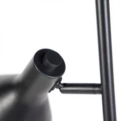 QAZQA Lampadaires Lampadaire En Acier Noir -Luminaires Contemporain Soldes lampadaire en acier noir 45