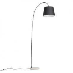 QAZQA Lampadaires Lampadaire En Acier Noir -Luminaires Contemporain Soldes lampadaire en acier noir 48