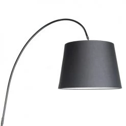 QAZQA Lampadaires Lampadaire En Acier Noir -Luminaires Contemporain Soldes lampadaire en acier noir 49