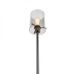 QAZQA Lampadaires Lampadaire En Acier Noir -Luminaires Contemporain Soldes lampadaire en acier noir 56