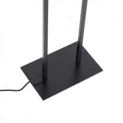 QAZQA Lampadaires Lampadaire En Acier Noir -Luminaires Contemporain Soldes lampadaire en acier noir 64