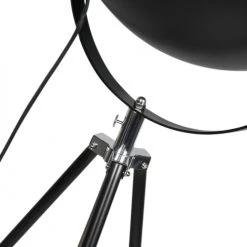 QAZQA Lampadaires Lampadaire En Acier Noir -Luminaires Contemporain Soldes lampadaire en acier noir 9