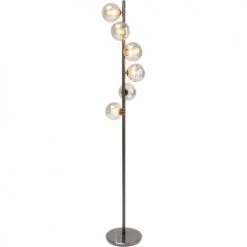 Kare Design Lampadaires Lampadaire En Acier Noir Et Verre H160 -Luminaires Contemporain Soldes lampadaire en acier noir et verre h160 2