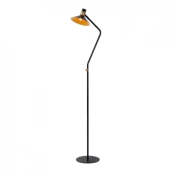 Lampea Lampadaires Lampadaire En Acier Noir Ø 23 Cm -Luminaires Contemporain Soldes lampadaire en acier noir oe 23 cm 1