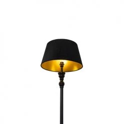 QAZQA Lampadaires Lampadaire En Bois Noir -Luminaires Contemporain Soldes lampadaire en bois noir 7