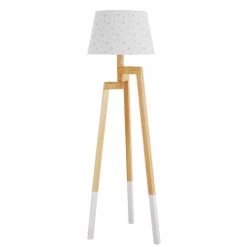 Maisons Du Monde Lampadaires Enfant Lampadaire En Hévéa Et Abat-jour Imprimé étoiles