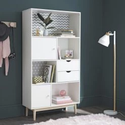 Maisons Du Monde Lampadaires Enfant Lampadaire En Hévéa Et Métal Blanc -Luminaires Contemporain Soldes lampadaire en hevea et metal blanc 1000 1 5 171344 18