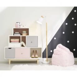 Maisons Du Monde Lampadaires Enfant Lampadaire En Hévéa Et Métal Blanc -Luminaires Contemporain Soldes lampadaire en hevea et metal blanc 1000 1 5 171344 7