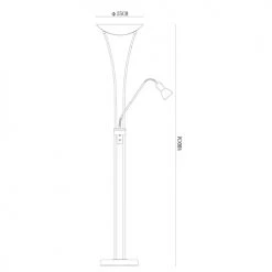 Keria Lampadaires Lampadaire En Métal Argenté -Luminaires Contemporain Soldes lampadaire en metal argente 21