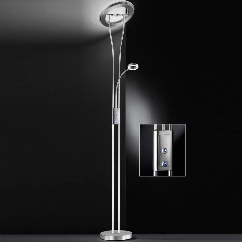 Wofi Lampadaires Lampadaire En Métal Argente 2 Wofi Lampadaires Lampadaire En Métal Argente – Image 2