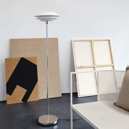 Dyberg Larsen Lampadaires Lampadaire En Métal Blanc Mat, H 133 Cm D 31 Cm 5 Dyberg Larsen Lampadaires Lampadaire En Métal Blanc Mat, H 133 Cm D 31 Cm – Image 5