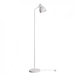 Dyberg Larsen Lampadaires Lampadaire En Métal Blanc Mat, H 149,5 Cm D 15 Cm