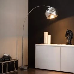 Maisons Du Monde Lampadaires Lampadaire En Métal Chromé H 200 Cm -Luminaires Contemporain Soldes lampadaire en metal chrome h 200 cm 1000 16 39 130542 6