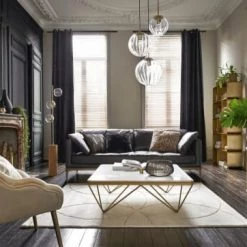 Maisons Du Monde Lampadaires Lampadaire En Métal Doré, Chêne Et 3 Globes En Verre H160 -Luminaires Contemporain Soldes lampadaire en metal dore chene et 3 globes en verre h160 1000 13 32 219177 3