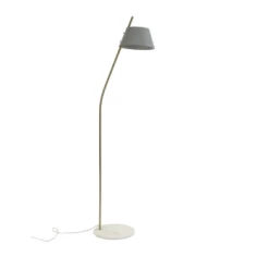 Pomax Lampadaires Lampadaire En Métal Et Marbre Noir -Luminaires Contemporain Soldes lampadaire en metal et marbre gris