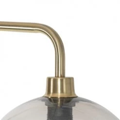 QAZQA Lampadaires Lampadaire En Plastique Doré/laiton -Luminaires Contemporain Soldes lampadaire en plastique dore laiton 2