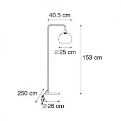 QAZQA Lampadaires Lampadaire En Plastique Noir -Luminaires Contemporain Soldes lampadaire en plastique noir 1