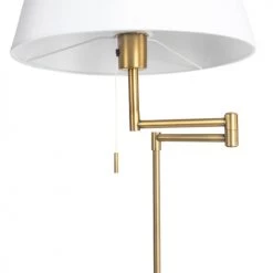 QAZQA Lampadaires Lampadaire En Tissu Bronze -Luminaires Contemporain Soldes lampadaire en tissu bronze 3