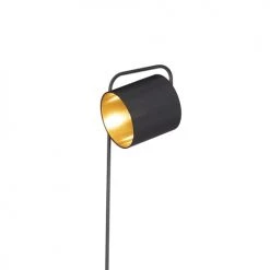 QAZQA Lampadaires Lampadaire En Tissu Noir -Luminaires Contemporain Soldes lampadaire en tissu noir 3