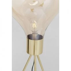 Kare Design Lampadaires Lampadaire En Verre Et Acier Doré H160 -Luminaires Contemporain Soldes lampadaire en verre et acier dore h160 3