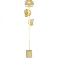 Kare Design Lampadaires Lampadaire En Verre Et Acier Doré H160 -Luminaires Contemporain Soldes lampadaire en verre et acier dore h160 8