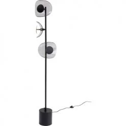Kare Design Lampadaires Lampadaire En Verre Et Acier Noir H160 -Luminaires Contemporain Soldes lampadaire en verre et acier noir h160 4