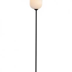 Dyberg Larsen Lampadaires Lampadaire En Verre Et Métal Noir Mat, H 150 Cm D 20 Cm -Luminaires Contemporain Soldes lampadaire en verre et metal noir mat h 150 cm d 20 cm 2