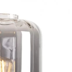 QAZQA Lampadaires Lampadaire En Verre Noir -Luminaires Contemporain Soldes lampadaire en verre noir 1