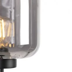 QAZQA Lampadaires Lampadaire En Verre Noir -Luminaires Contemporain Soldes lampadaire en verre noir 2
