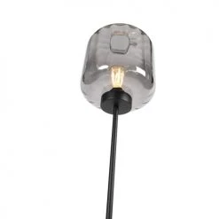 QAZQA Lampadaires Lampadaire En Verre Noir -Luminaires Contemporain Soldes lampadaire en verre noir 4