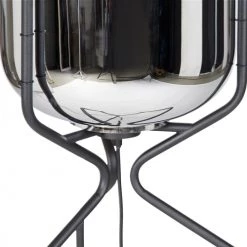 QAZQA Lampadaires Lampadaire En Verre Noir -Luminaires Contemporain Soldes lampadaire en verre noir 7