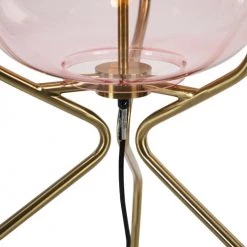 QAZQA Lampadaires Lampadaire En Verre Rose -Luminaires Contemporain Soldes lampadaire en verre rose 4
