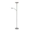 Lucide Lampadaires Lampadaire LED Avec Liseuse Métal Argent H180cm