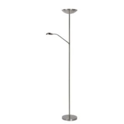 Lucide Lampadaires Lampadaire LED Avec Liseuse Métal Noir H180cm -Luminaires Contemporain Soldes lampadaire led avec liseuse metal argent h180cm 4