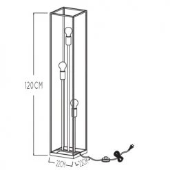 Lucide Lampadaires Lampadaire Led H120cm -Luminaires Contemporain Soldes lampadaire led h120cm 3