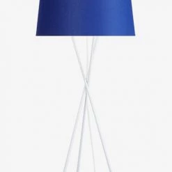 Tosel Lampadaires Lampadaire Métal Blanc Et Bleu -Luminaires Contemporain Soldes lampadaire metal blanc et bleu 2