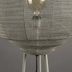 Dutchbone Lampadaires Lampadaire Trépied Avec Abat-jour En Métal Gris -Luminaires Contemporain Soldes lampadaire trepied avec abat jour en metal gris 5