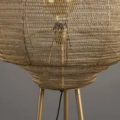 Dutchbone Lampadaires Lampadaire Trépied Avec Abat-jour En Métal Or -Luminaires Contemporain Soldes lampadaire trepied avec abat jour en metal or 5
