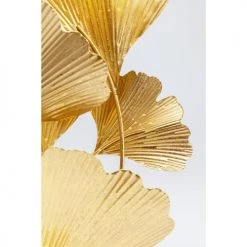 Kare Design Lampes à Poser Lampe 5 Feuilles De Ginkgo Acier Doré Et Abat-jour Coton Noir -Luminaires Contemporain Soldes lampe 5 feuilles de ginkgo acier dore et abat jour coton noir 2