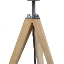 Tosel Lampes à Poser Lampe A Poser Bois Naturel Et Taupe -Luminaires Contemporain Soldes lampe a poser bois naturel et taupe 6