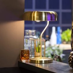 Dutchbone Lampes à Poser Lampe à Poser Design Métal Finitions Dorées Or -Luminaires Contemporain Soldes lampe a poser design metal finitions dorees or 3