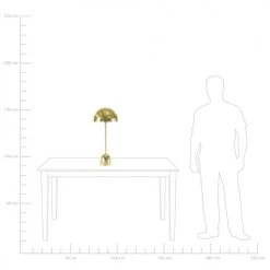 Beliani Lampes à Poser Lampe à Poser Dorée 64 Cm -Luminaires Contemporain Soldes lampe a poser doree 64 cm 5