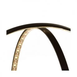 Wadiga Lampes à Poser Lampe à Poser Double Cercle Lumineux Led Métal Noir -Luminaires Contemporain Soldes lampe a poser double cercle lumineux led metal noir 2