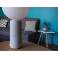 Gone's Lampes à Poser Lampe à Poser En Béton Avec Ampoule Effet Porcelaine -Luminaires Contemporain Soldes lampe a poser en beton avec ampoule effet porcelaine 2