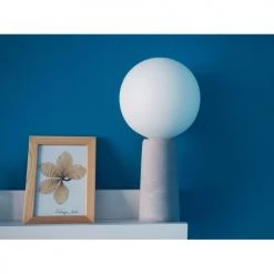 Gone's Lampes à Poser Lampe à Poser En Béton Avec Ampoule Effet Porcelaine -Luminaires Contemporain Soldes lampe a poser en beton avec ampoule effet porcelaine 4