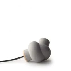 Gone's Lampes à Poser Lampe à Poser En Béton Et Bois Cordon Noir -Luminaires Contemporain Soldes lampe a poser en beton et bois cordon noir 2