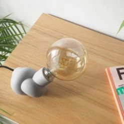 Gone's Lampes à Poser Lampe à Poser En Béton Et Bois Cordon Noir Ampoule LED Edison 8 Gone's Lampes à Poser Lampe à Poser En Béton Et Bois Cordon Noir Ampoule LED Edison -Luminaires Contemporain Soldes lampe a poser en beton et bois cordon noir ampoule led edison 2