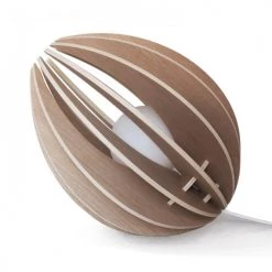 Gone's Lampes à Poser Lampe à Poser En Bois Avec Fil Blanc Sans Ampoule