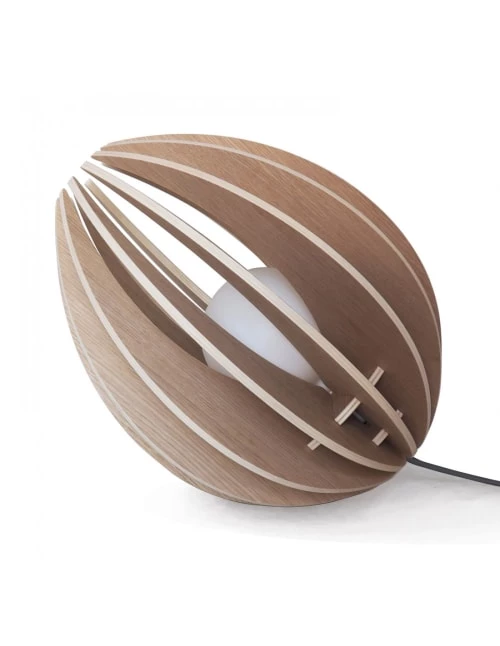 Gone's Lampes à Poser Lampe à Poser En Bois Avec Fil Noir Et Ampoule 1 Gone's Lampes à Poser Lampe à Poser En Bois Avec Fil Noir Et Ampoule